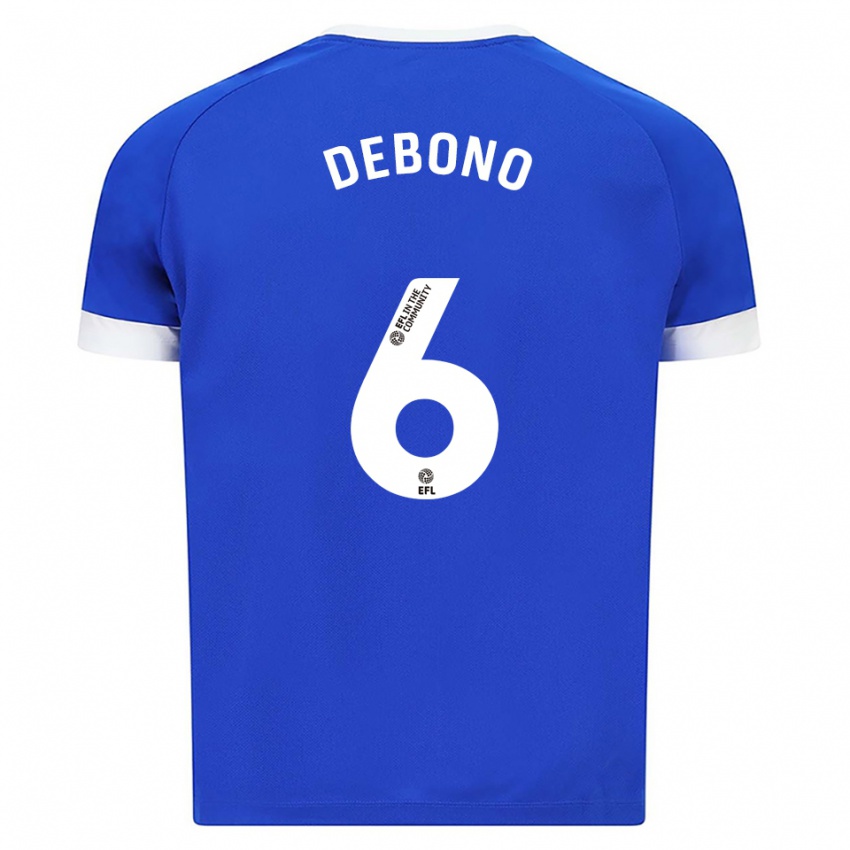 גברים אליאס דבונו #6 כחול לבן ג'רזי ביתית 2025/26 חולצה קצרה
