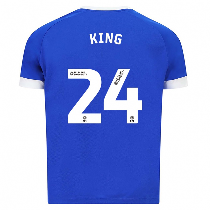 גברים Eli King #24 כחול לבן ג'רזי ביתית 2025/26 חולצה קצרה