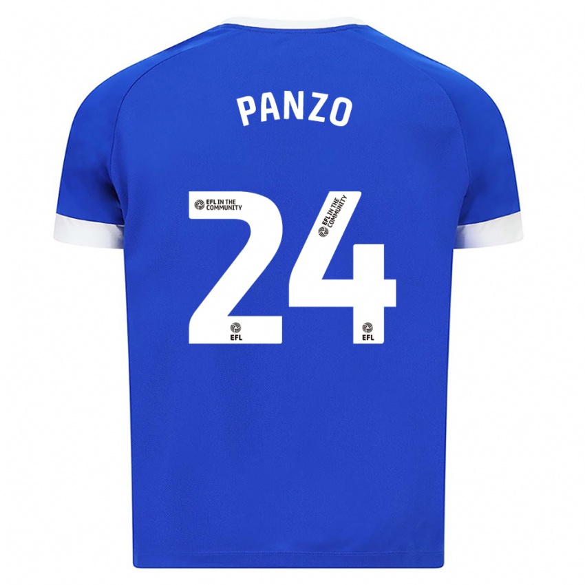 גברים ג'ונתן פנזו #24 כחול לבן ג'רזי ביתית 2025/26 חולצה קצרה