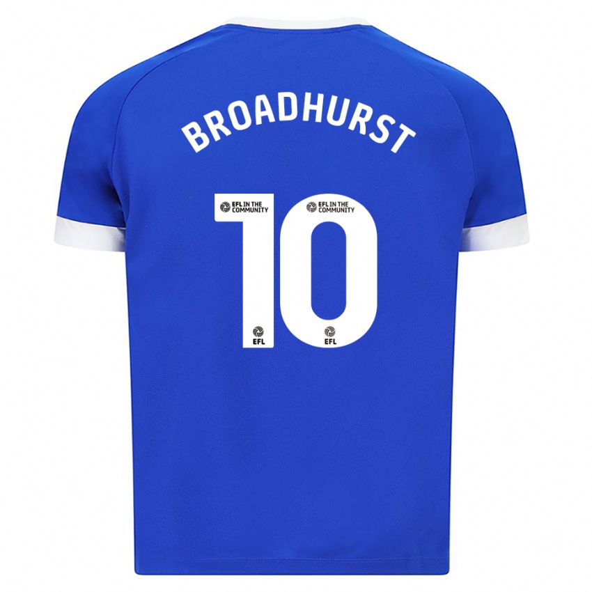גברים דניאל ברודהרסט #10 כחול לבן ג'רזי ביתית 2025/26 חולצה קצרה