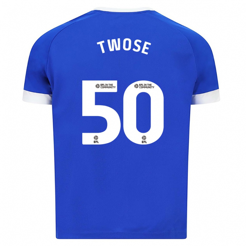 גברים קודי טווז #50 כחול לבן ג'רזי ביתית 2025/26 חולצה קצרה