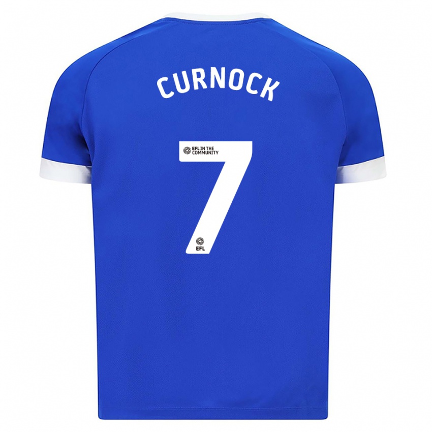 גברים Laura Curnock #7 כחול לבן ג'רזי ביתית 2025/26 חולצה קצרה