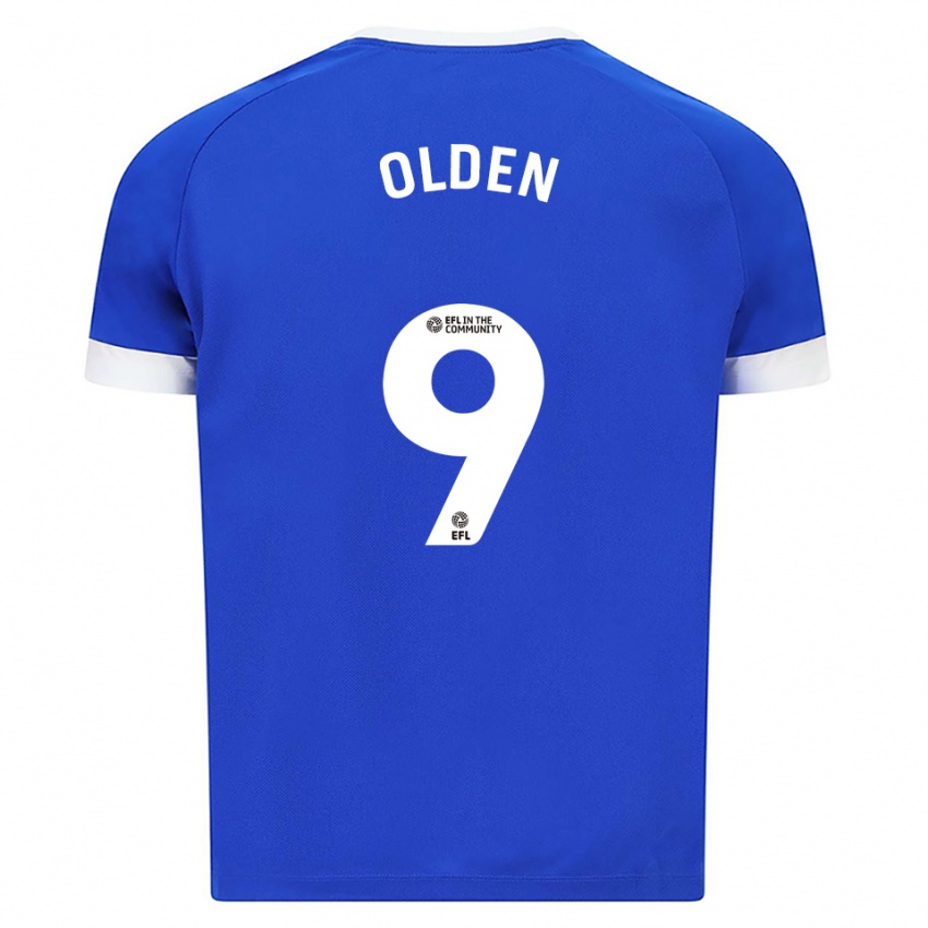 גברים מקנזי אולדן #9 כחול לבן ג'רזי ביתית 2025/26 חולצה קצרה