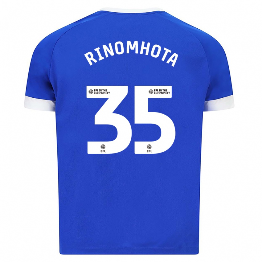גברים אנדי רינומוטה #35 כחול לבן ג'רזי ביתית 2025/26 חולצה קצרה