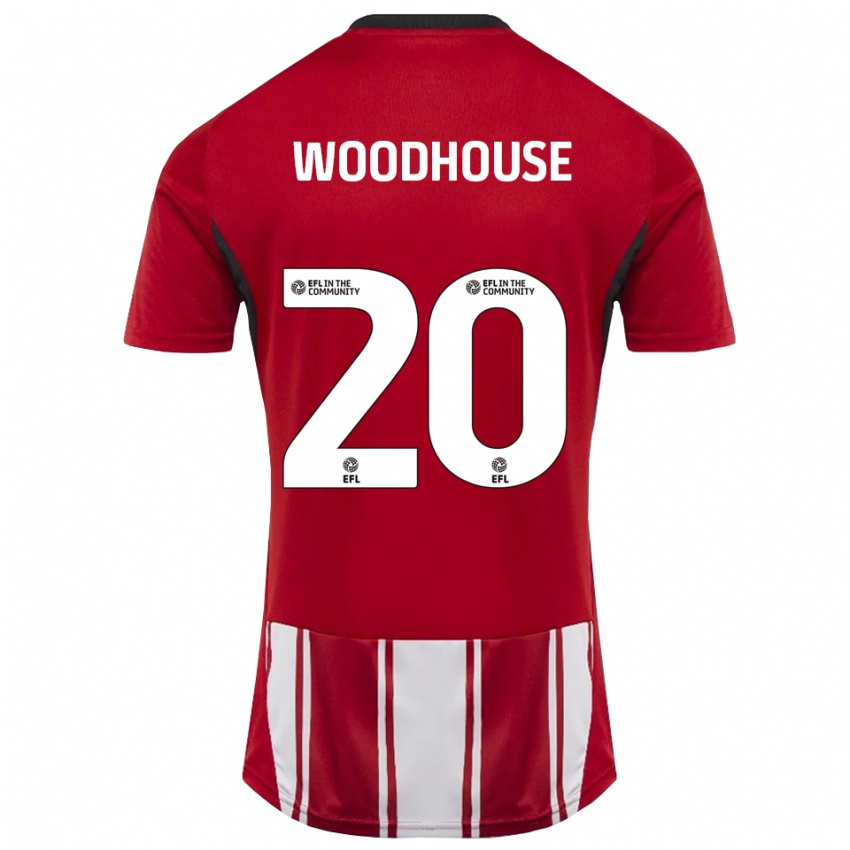 גברים לוקה וודהאוס #20 אדום לבן שחור ג'רזי ביתית 2025/26 חולצה קצרה