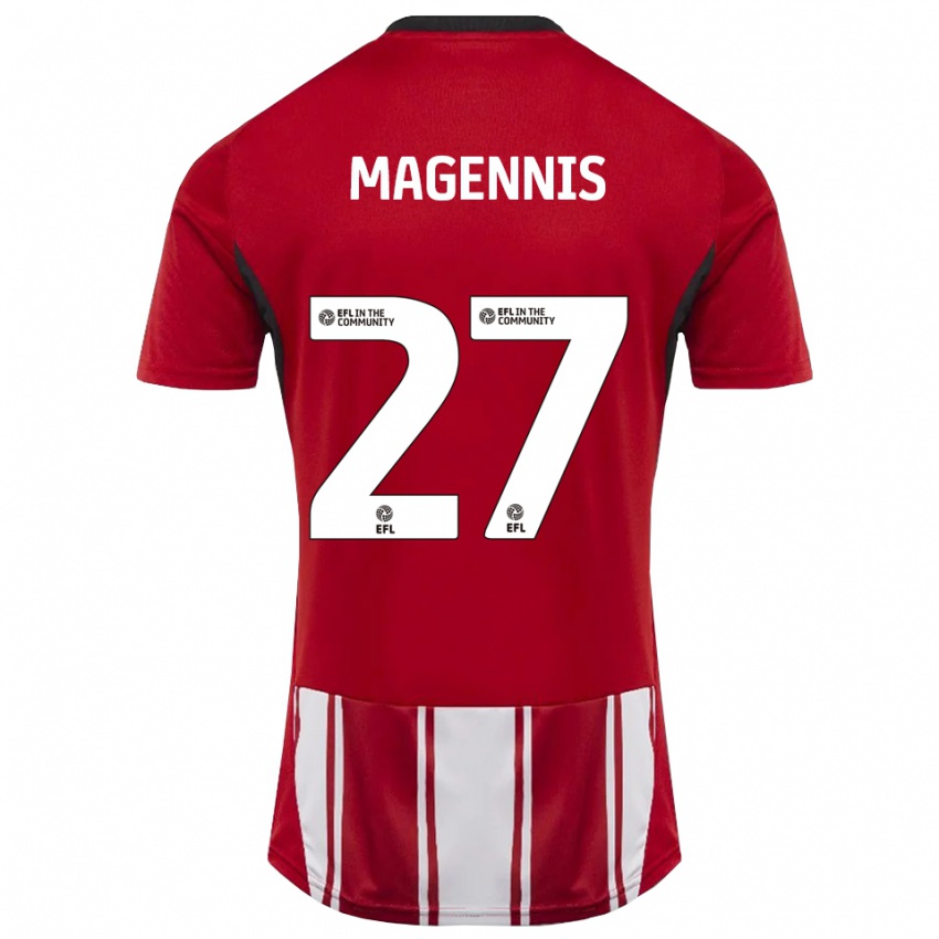 גברים ג'וש מאגניס #27 אדום לבן שחור ג'רזי ביתית 2025/26 חולצה קצרה
