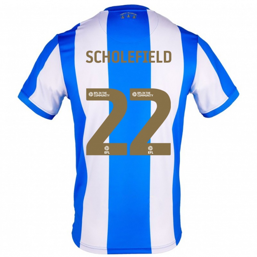 גברים Lois Scholefield #22 כחול לבן ג'רזי ביתית 2025/26 חולצה קצרה
