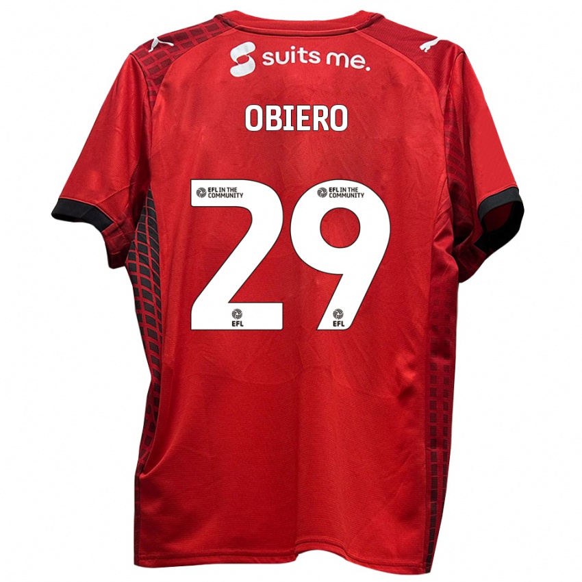 גברים זק אוביירו #29 אדום שחור ג'רזי ביתית 2025/26 חולצה קצרה