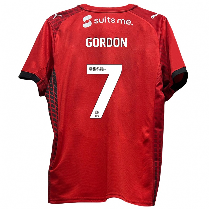 גברים Lemar Gordon #7 אדום שחור ג'רזי ביתית 2025/26 חולצה קצרה