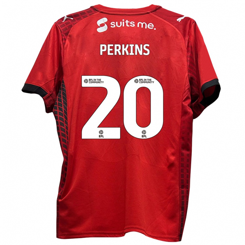 גברים סאני פרקינס #20 אדום שחור ג'רזי ביתית 2025/26 חולצה קצרה