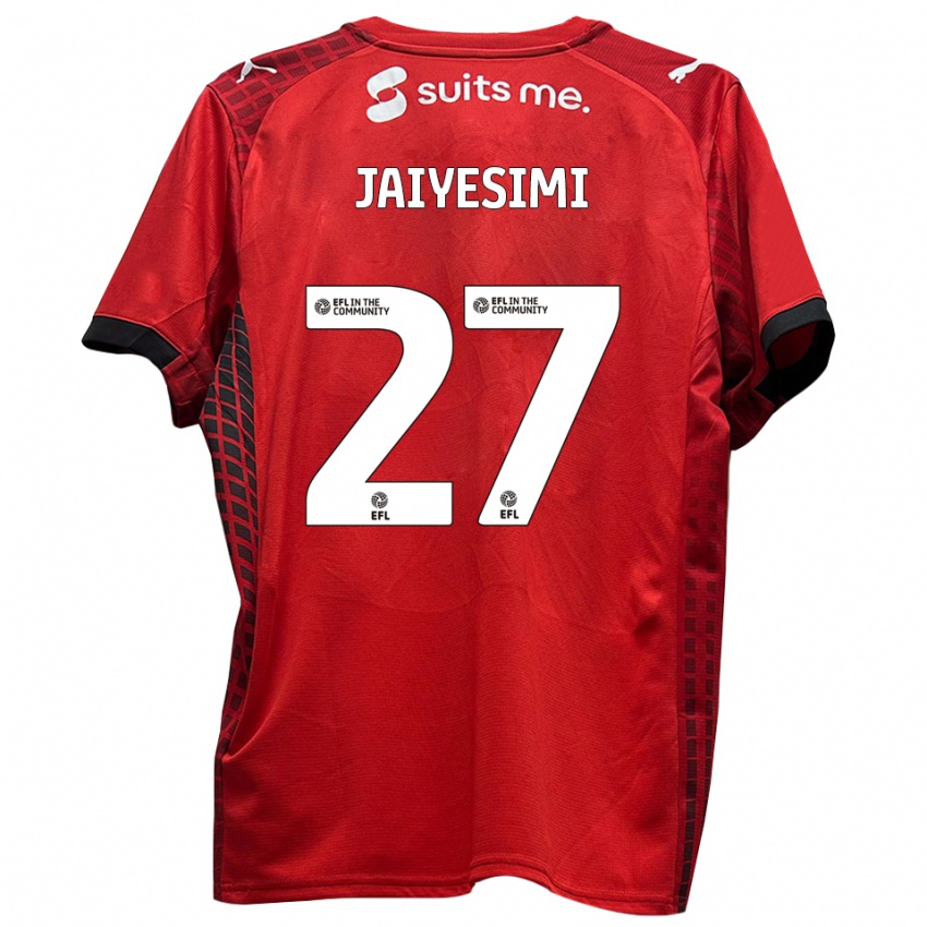 גברים Diallang Jaiyesimi #27 אדום שחור ג'רזי ביתית 2025/26 חולצה קצרה