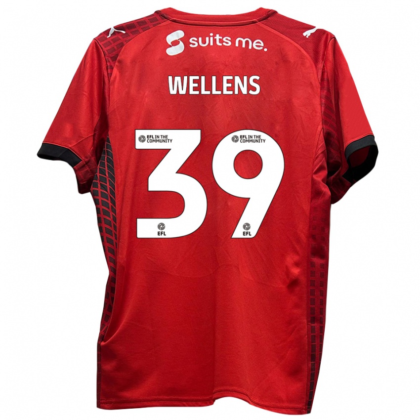 גברים אלפי ולנס #39 אדום שחור ג'רזי ביתית 2025/26 חולצה קצרה