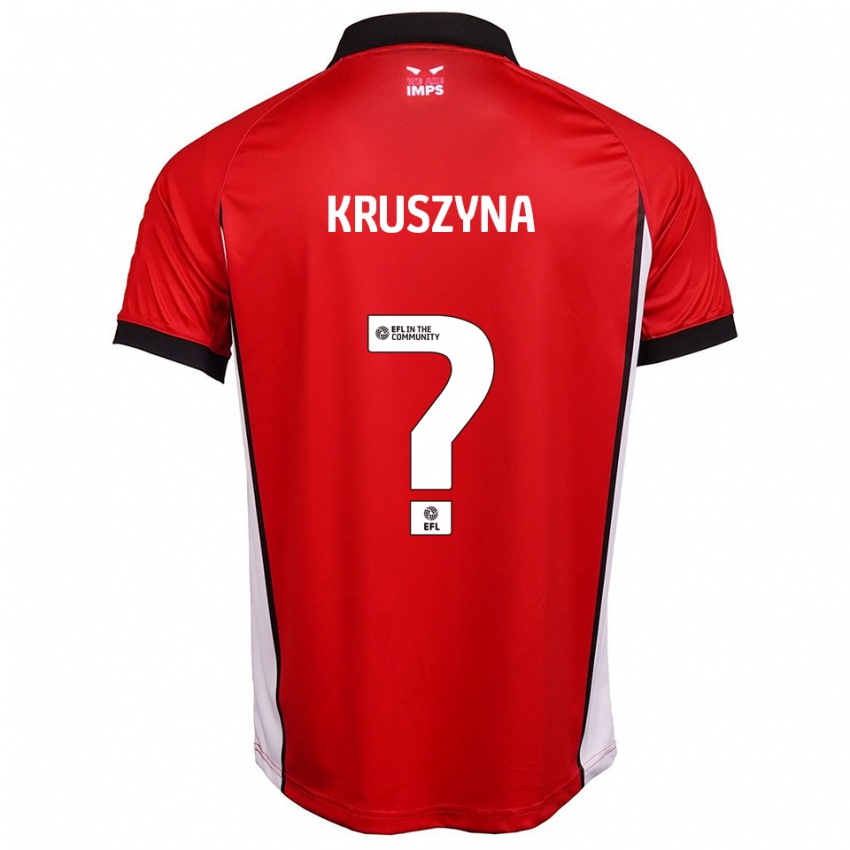 גברים Weronika Kruszyna #0 אדום לבן ג'רזי ביתית 2025/26 חולצה קצרה