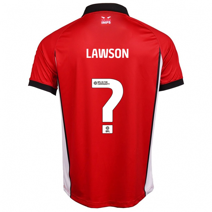 גברים Iona Lawson #0 אדום לבן ג'רזי ביתית 2025/26 חולצה קצרה