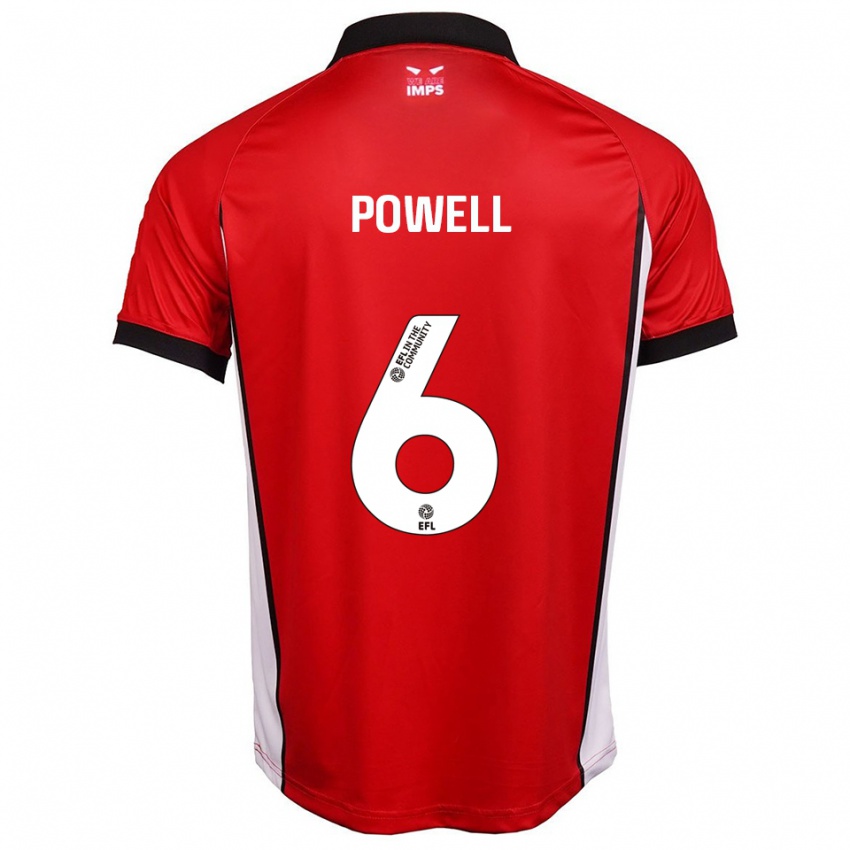 גברים דריל פאוול #6 אדום לבן ג'רזי ביתית 2025/26 חולצה קצרה