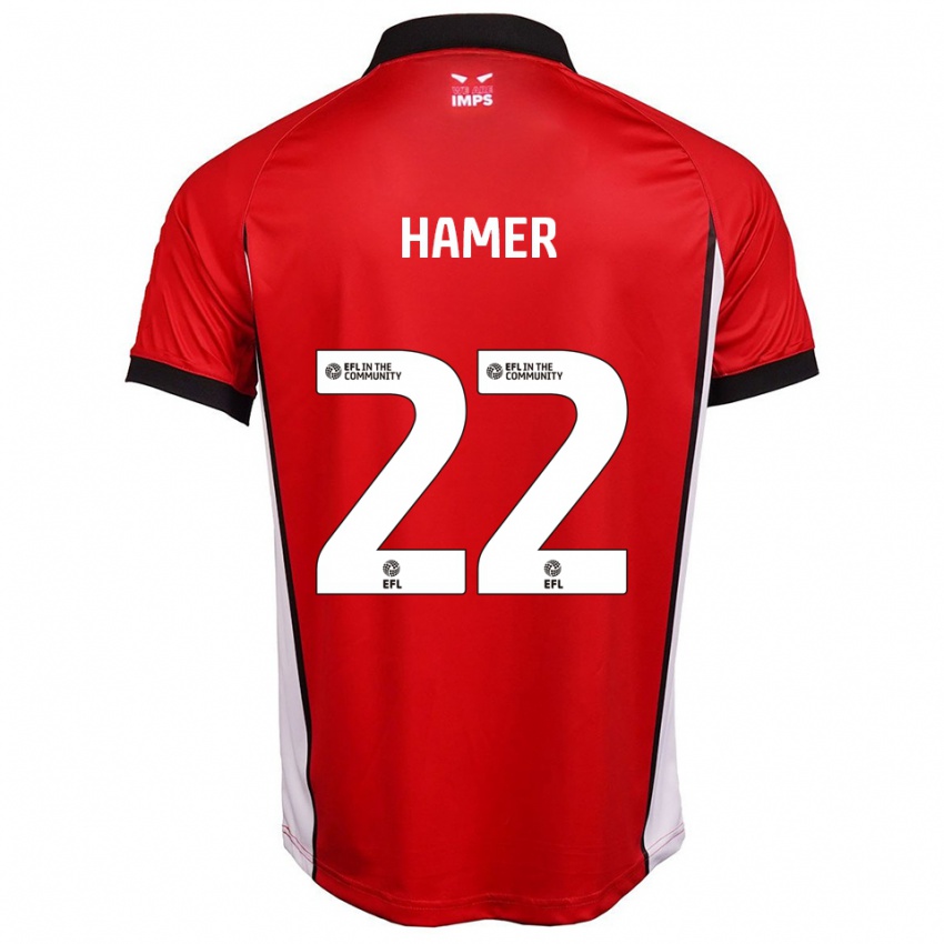 גברים טום האמר #22 אדום לבן ג'רזי ביתית 2025/26 חולצה קצרה