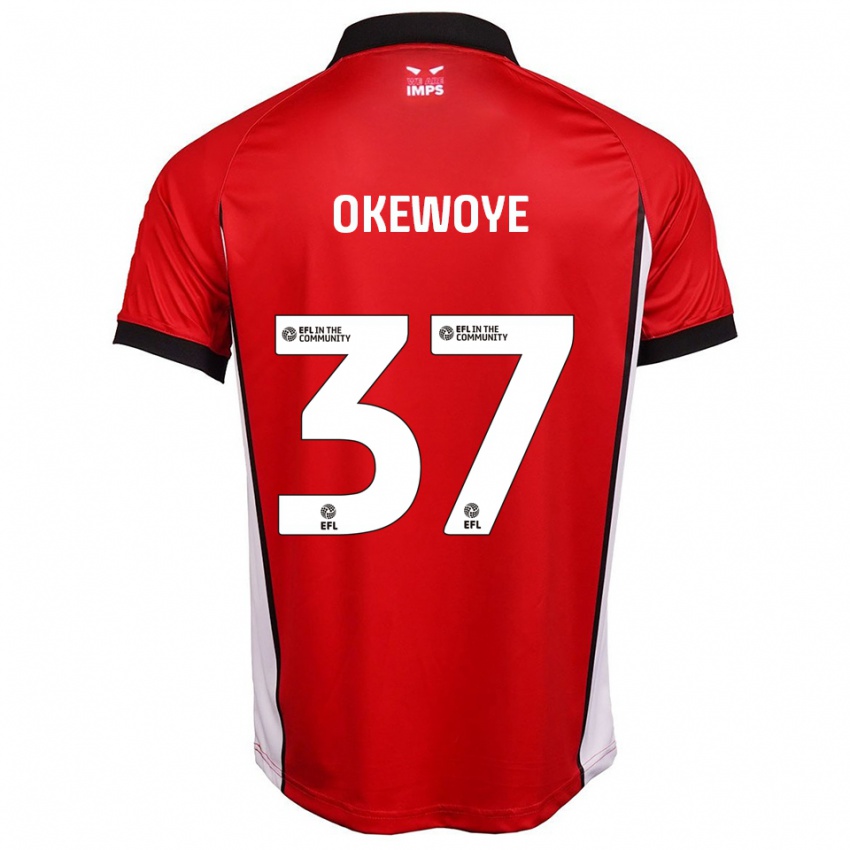 גברים גובולן אוקווואה #37 אדום לבן ג'רזי ביתית 2025/26 חולצה קצרה