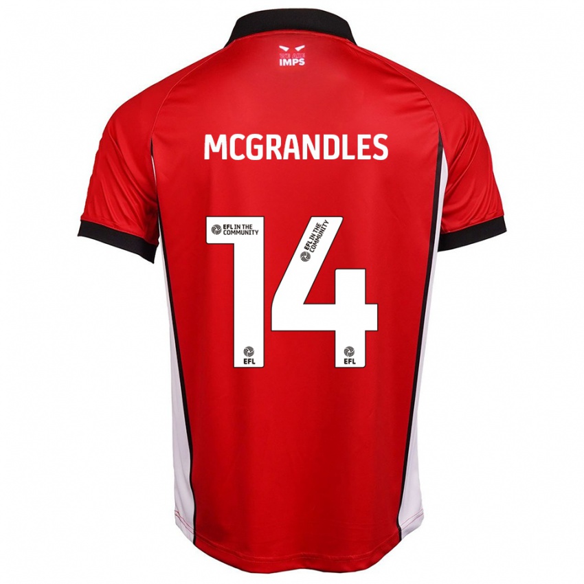 גברים Conor Mcgrandles #14 אדום לבן ג'רזי ביתית 2025/26 חולצה קצרה גברים Conor Mcgrandles #14 אדום לבן ג'רזי ביתית 2025/26 חולצה קצרה