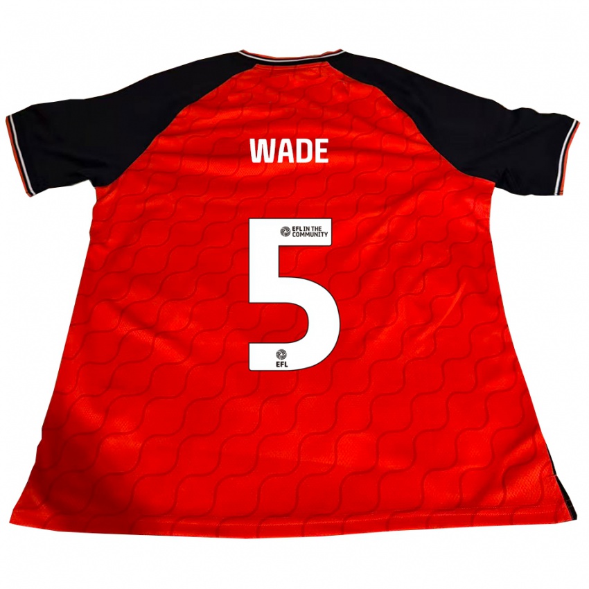 גברים Elly Wade #5 כתום שחור לבן ג'רזי ביתית 2025/26 חולצה קצרה