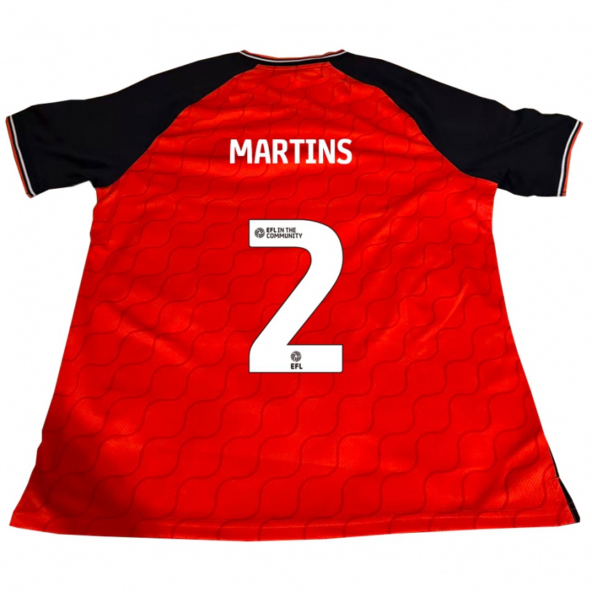 גברים Priscilla Martins #2 כתום שחור לבן ג'רזי ביתית 2025/26 חולצה קצרה