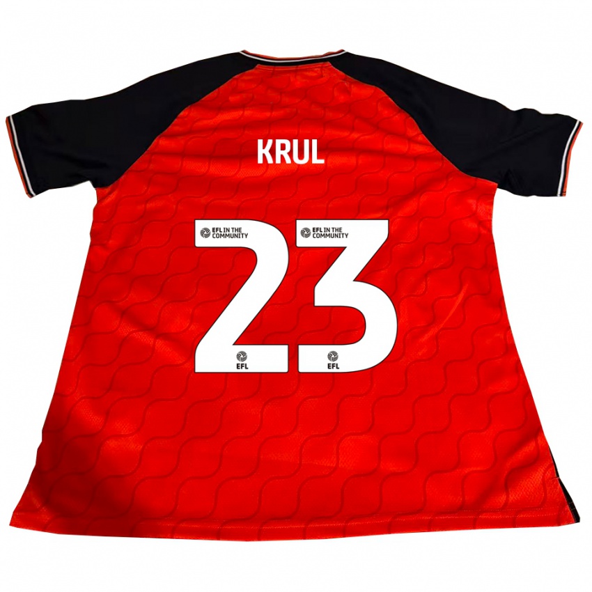 גברים טים קרול #23 כתום שחור לבן ג'רזי ביתית 2025/26 חולצה קצרה