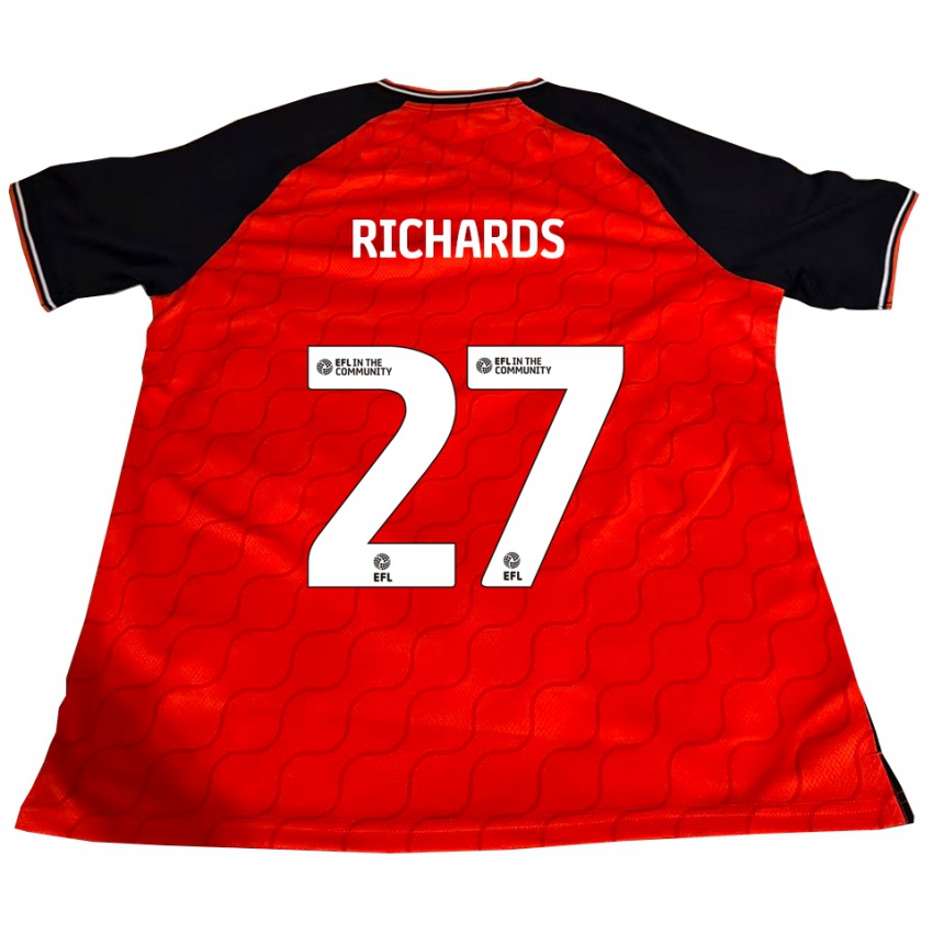 גברים Jake Richards #27 כתום שחור לבן ג'רזי ביתית 2025/26 חולצה קצרה