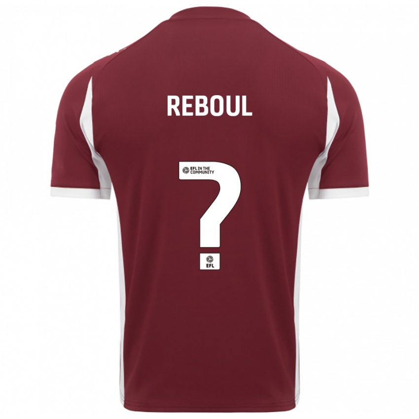 גברים Abbie Reboul #0 בורדו לבן ג'רזי ביתית 2025/26 חולצה קצרה