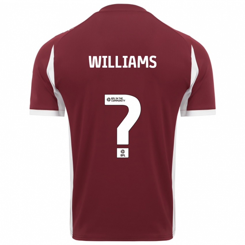 גברים Gracie Williams #0 בורדו לבן ג'רזי ביתית 2025/26 חולצה קצרה