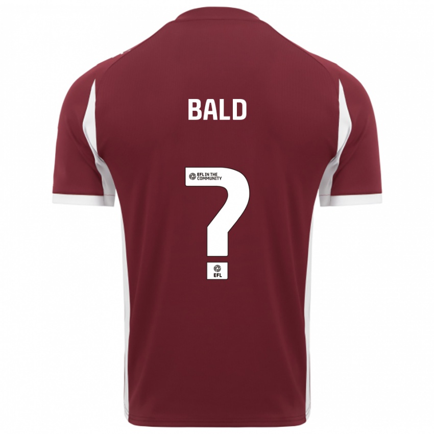 גברים מרקוס באלד #0 בורדו לבן ג'רזי ביתית 2025/26 חולצה קצרה