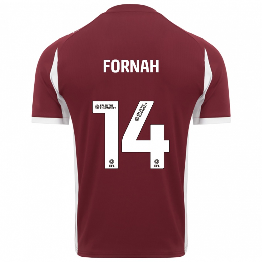 גברים טייריס פורנה #14 בורדו לבן ג'רזי ביתית 2025/26 חולצה קצרה