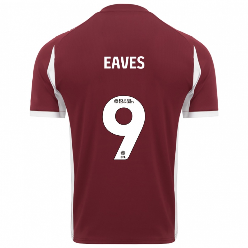 גברים טום אייבס #9 בורדו לבן ג'רזי ביתית 2025/26 חולצה קצרה