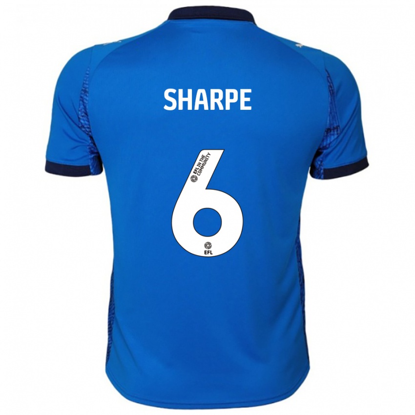 גברים Emily Sharpe #6 כחול לבן ג'רזי ביתית 2025/26 חולצה קצרה