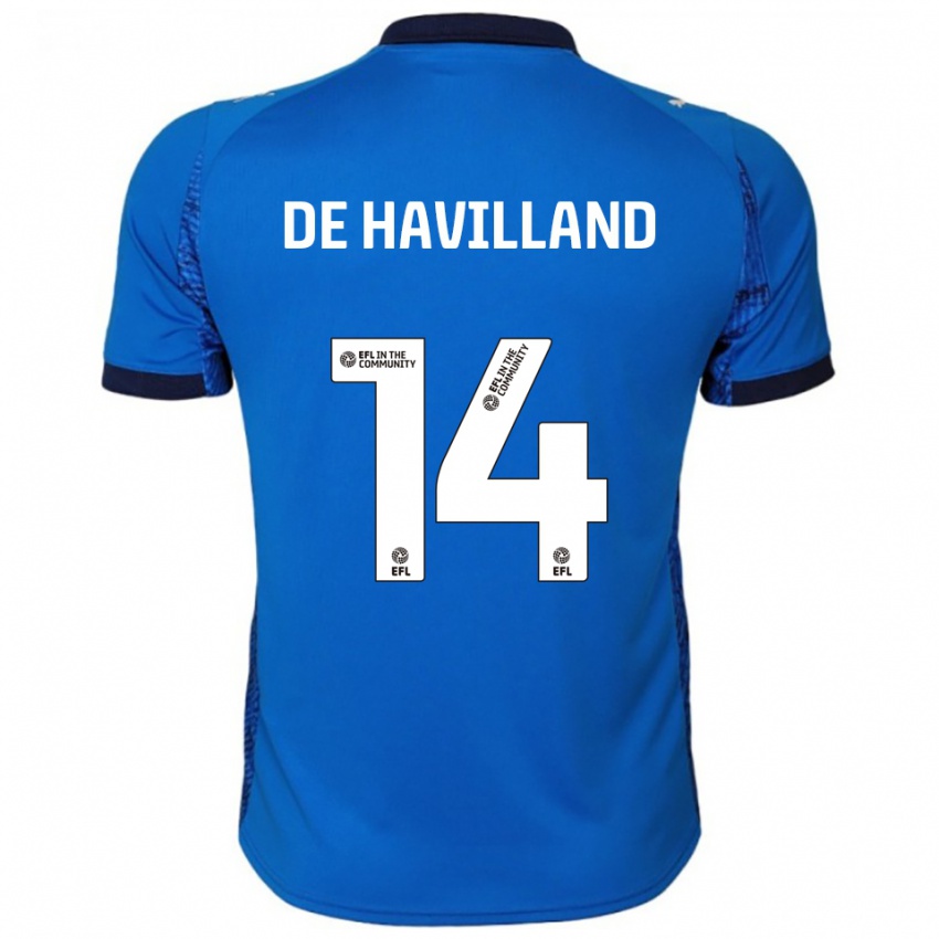 גברים ראיין דה הבילנד #14 כחול לבן ג'רזי ביתית 2025/26 חולצה קצרה