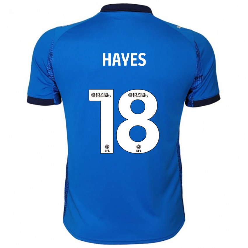 גברים צ׳יאן הייז #18 כחול לבן ג'רזי ביתית 2025/26 חולצה קצרה