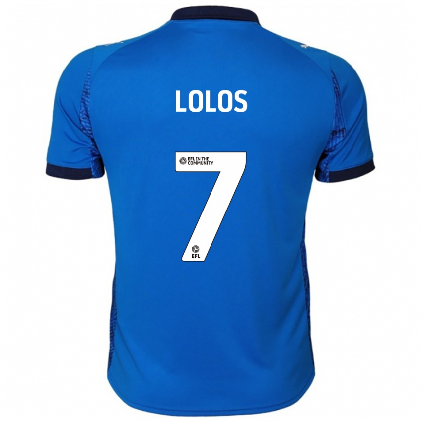 גברים Klaidi Lolos #7 כחול לבן ג'רזי ביתית 2025/26 חולצה קצרה