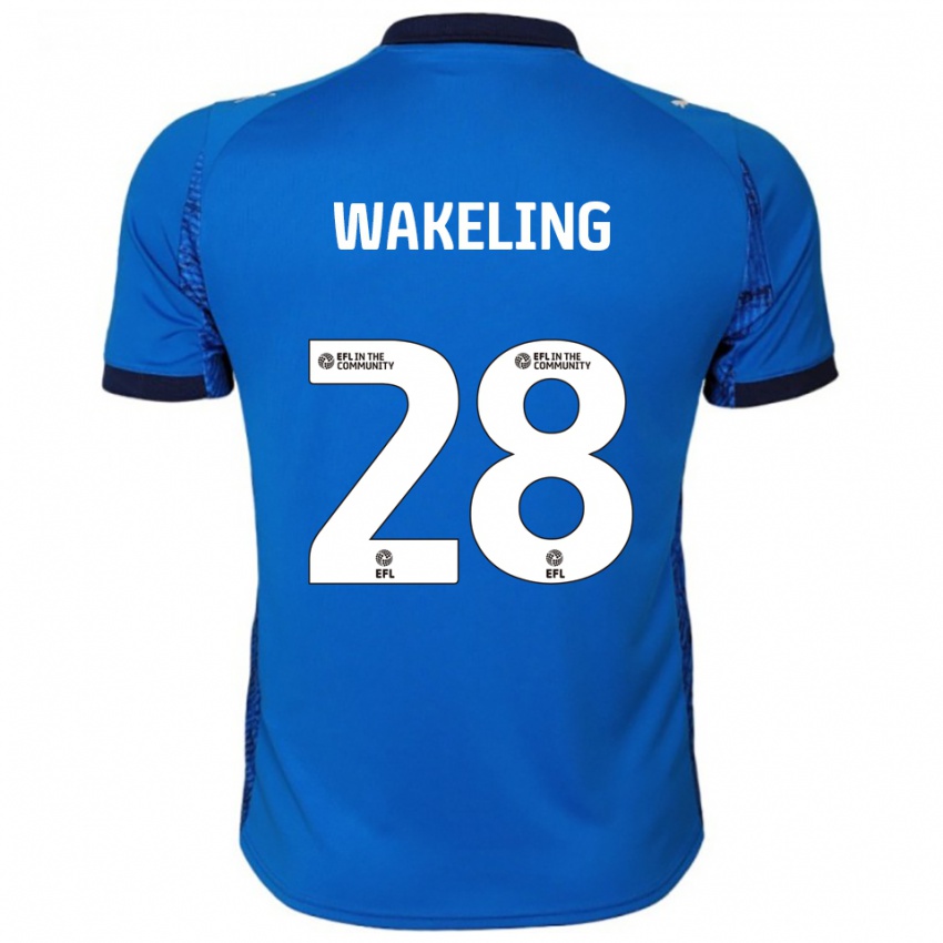 גברים ג'ייקוב ווקלינג #28 כחול לבן ג'רזי ביתית 2025/26 חולצה קצרה