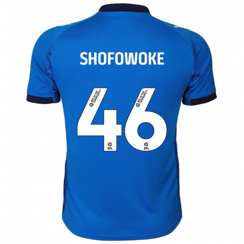 גברים Boluwatife Shofowoke #46 כחול לבן ג'רזי ביתית 2025/26 חולצה קצרה