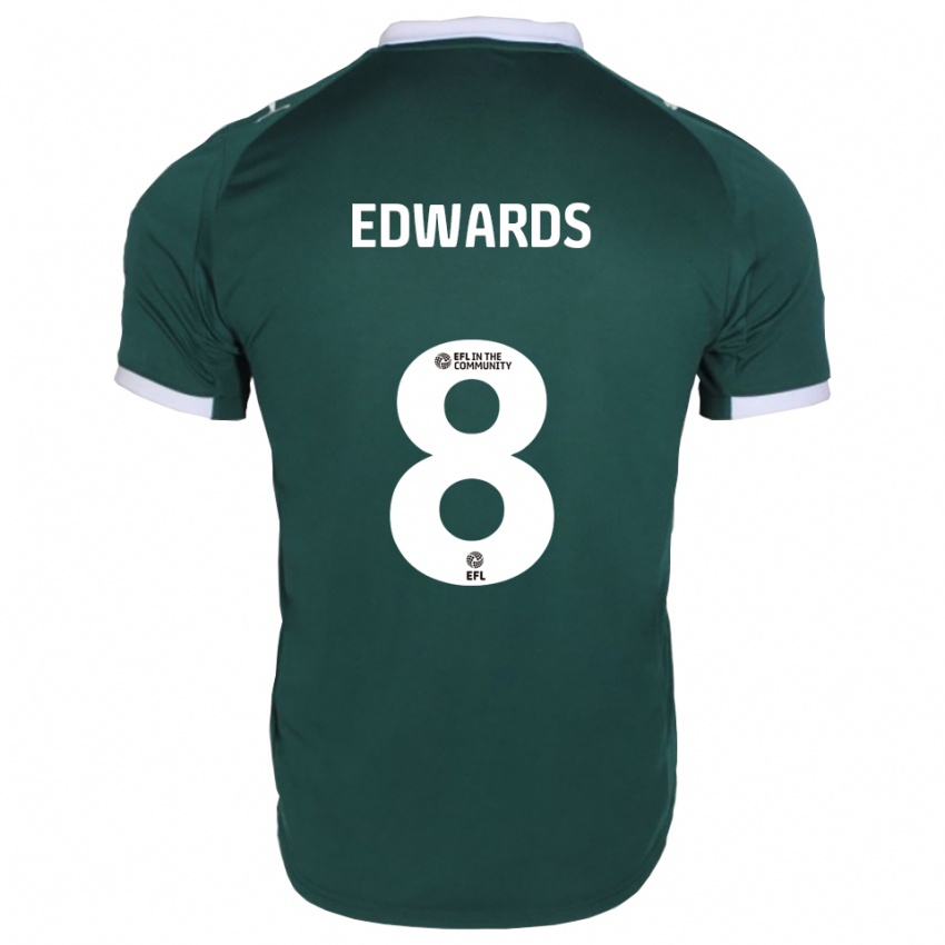 גברים ג'ו אדוארדס #8 ירוק לבן ג'רזי ביתית 2025/26 חולצה קצרה