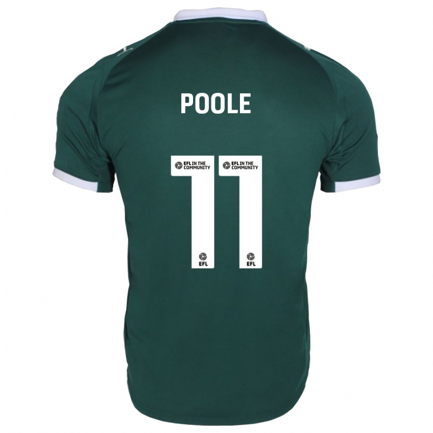 גברים Fletcher Poole #11 ירוק לבן ג'רזי ביתית 2025/26 חולצה קצרה