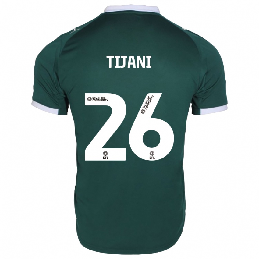 גברים מוחמד טיג׳אני #26 ירוק לבן ג'רזי ביתית 2025/26 חולצה קצרה
