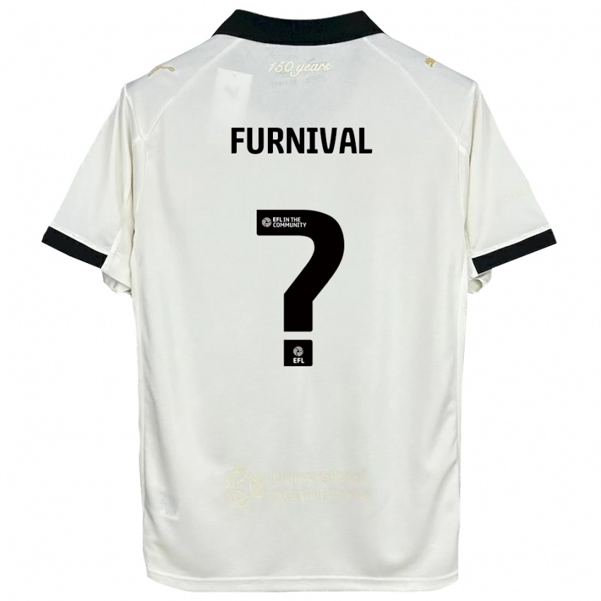 גברים Madison Furnival #0 לבן פנינה שחור ג'רזי ביתית 2025/26 חולצה קצרה