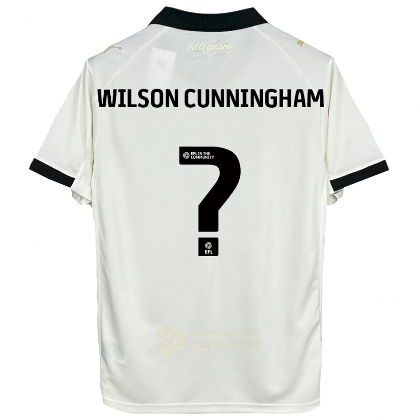 גברים Ava Wilson Cunningham #0 לבן פנינה שחור ג'רזי ביתית 2025/26 חולצה קצרה