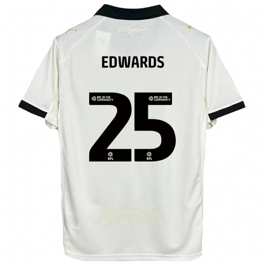 גברים Diamond Edwards #25 לבן פנינה שחור ג'רזי ביתית 2025/26 חולצה קצרה