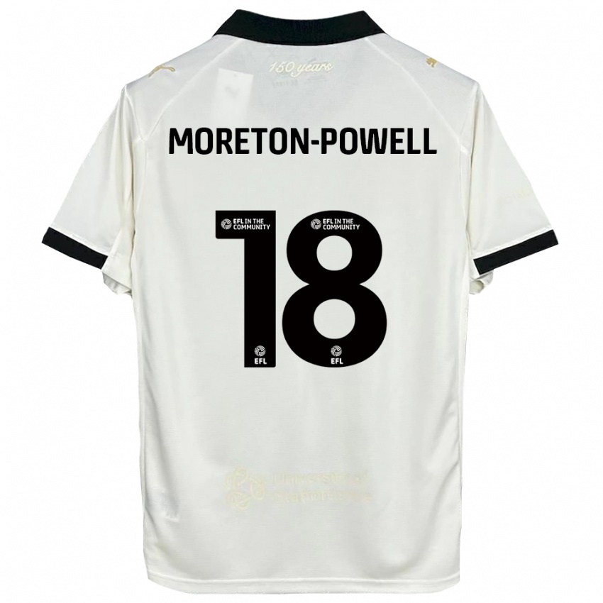 גברים Erin Moreton-Powell #18 לבן פנינה שחור ג'רזי ביתית 2025/26 חולצה קצרה