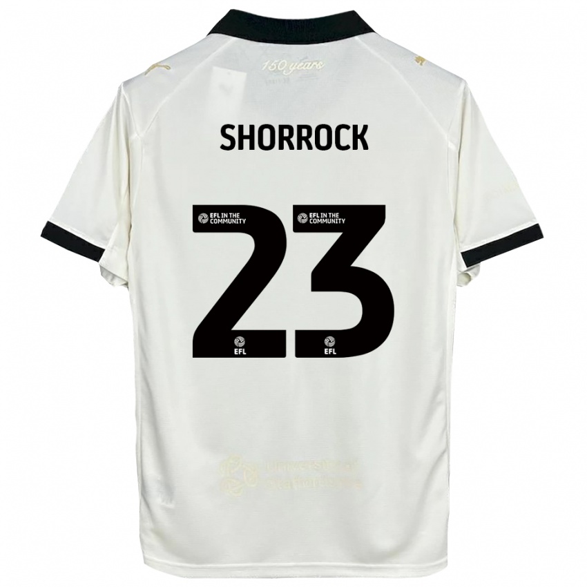 גברים ג'ק שורוק #23 לבן פנינה שחור ג'רזי ביתית 2025/26 חולצה קצרה