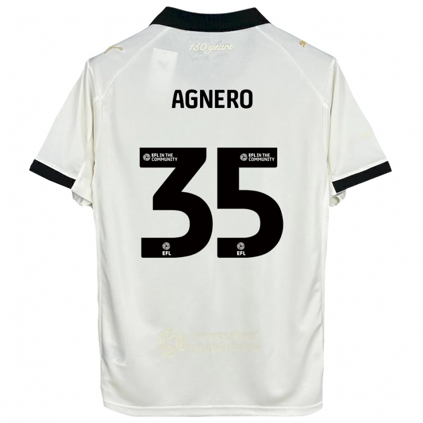 גברים Karl Agnero #35 לבן פנינה שחור ג'רזי ביתית 2025/26 חולצה קצרה