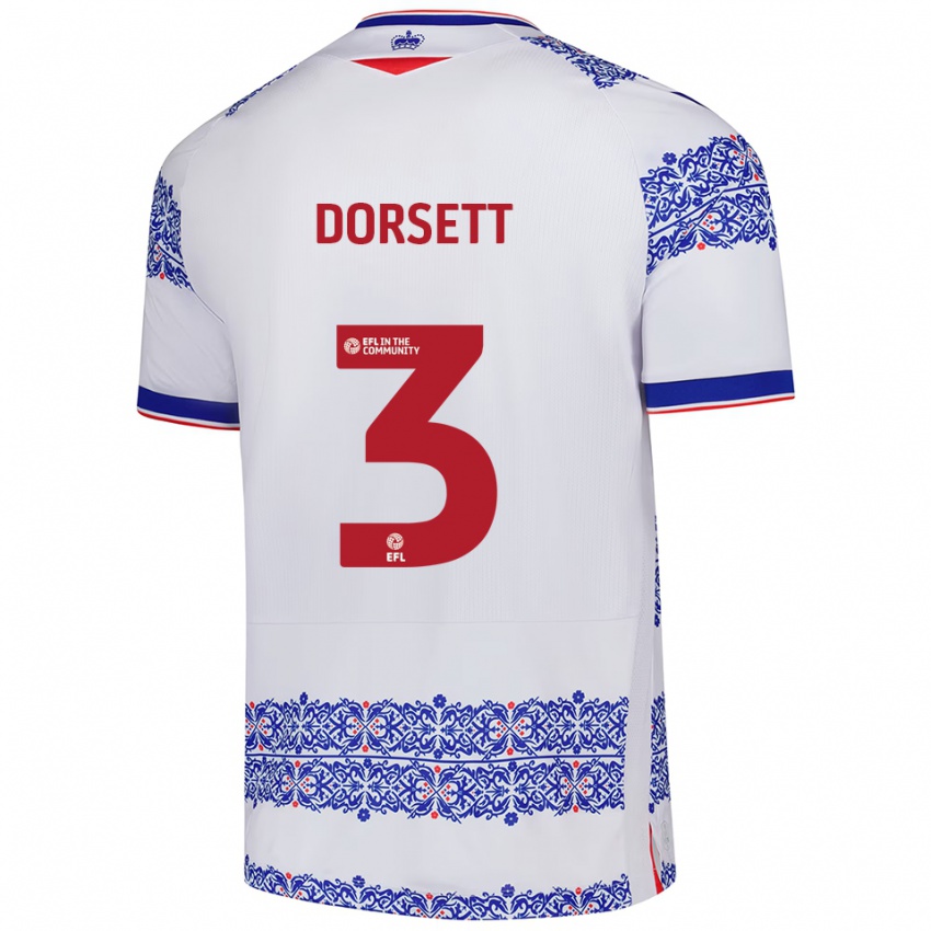 גברים יריאל דורסט #3 לבן כחול ג'רזי ביתית 2025/26 חולצה קצרה