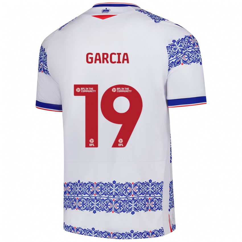 גברים Andre Garcia #19 לבן כחול ג'רזי ביתית 2025/26 חולצה קצרה