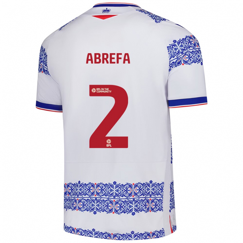 גברים קלווין אברפה #2 לבן כחול ג'רזי ביתית 2025/26 חולצה קצרה