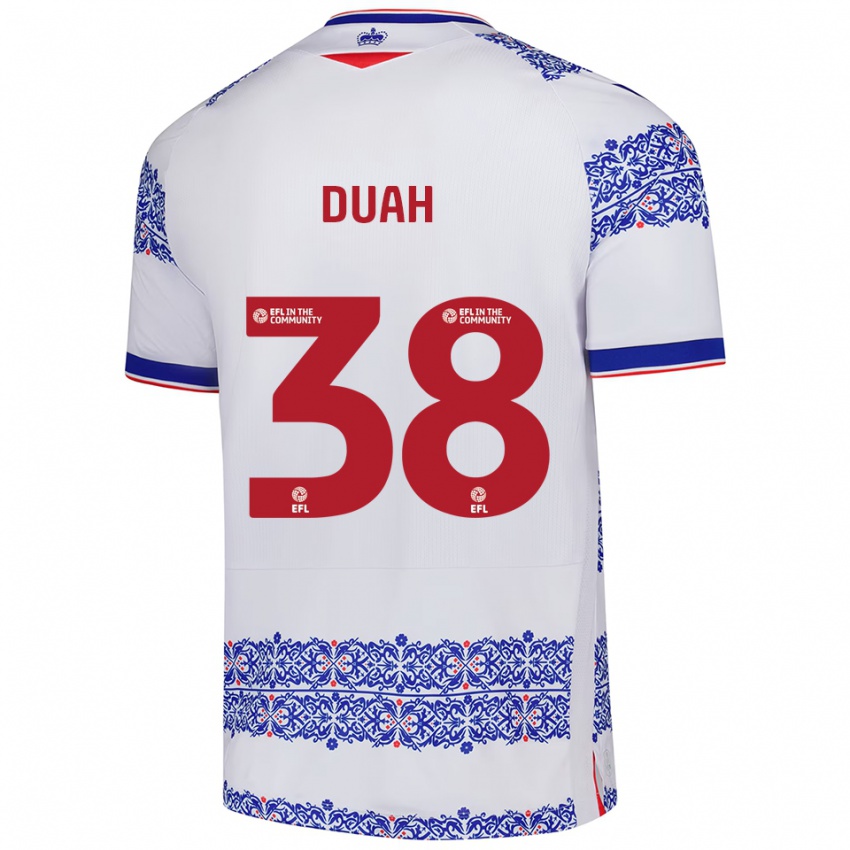 גברים פיליפ דואה #38 לבן כחול ג'רזי ביתית 2025/26 חולצה קצרה